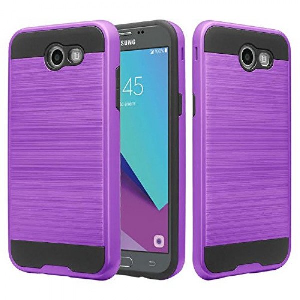 Wholesale Samsung Galaxy J3 Emerge, J3 (2017) Armor Hybrid Case (Purple)